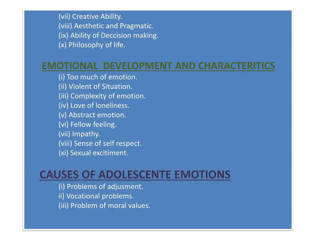 vii creative ability viii aesthetic and pragmatic