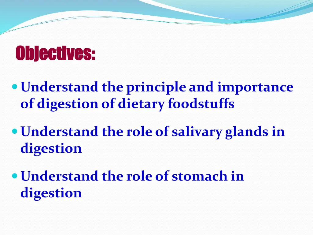 objectives objectives