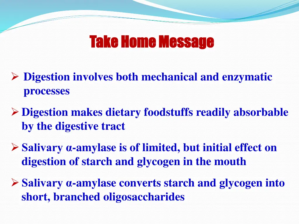 take home message take home message