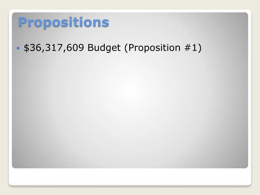 propositions