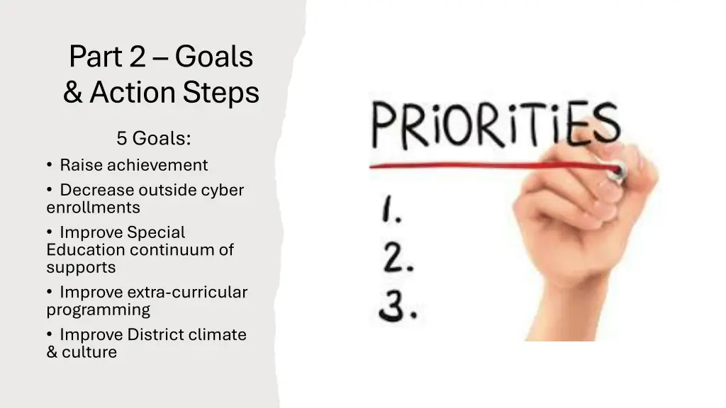 part 2 goals action steps