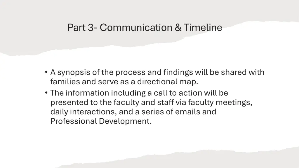 part 3 communication timeline