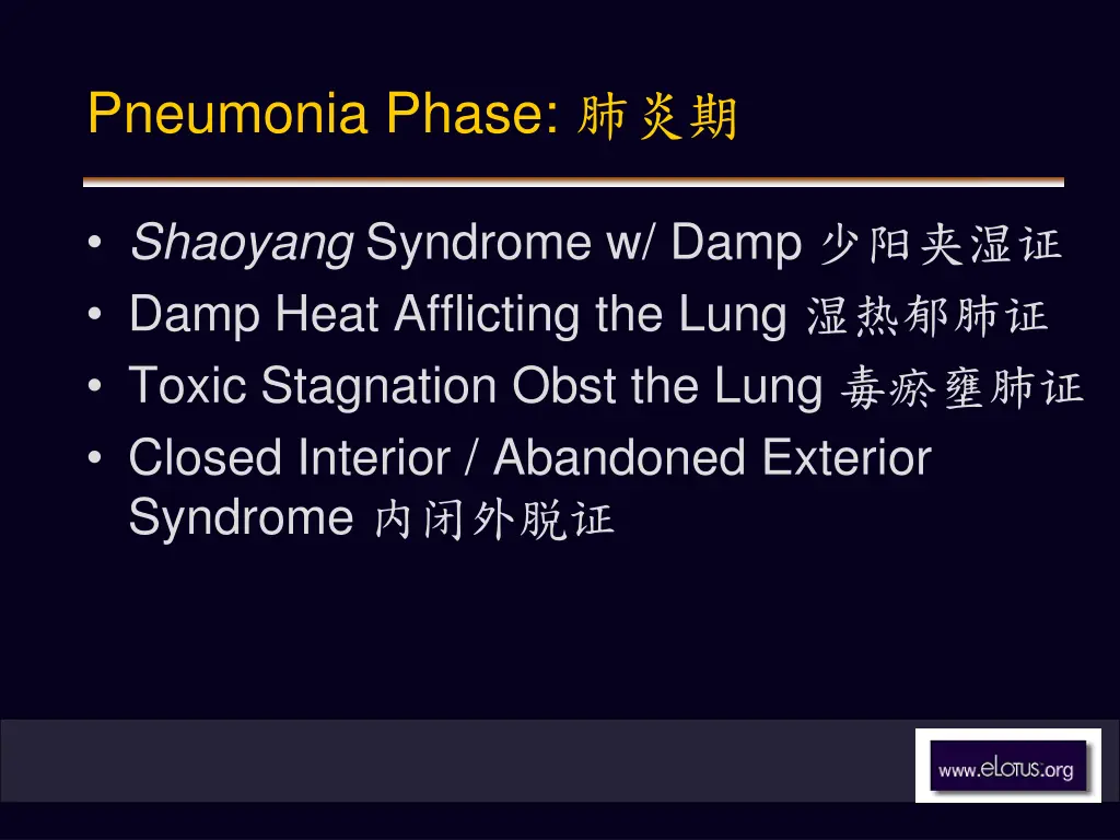 pneumonia phase