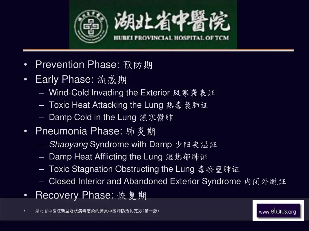 prevention phase early phase wind cold invading