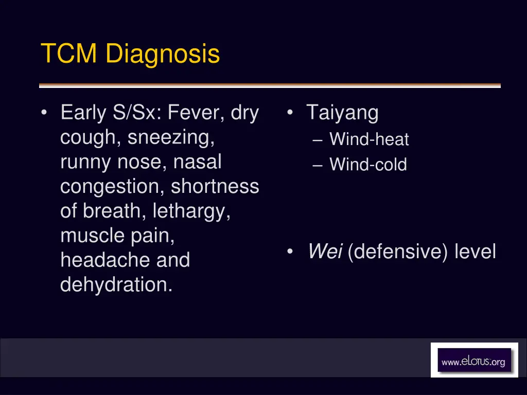 tcm diagnosis