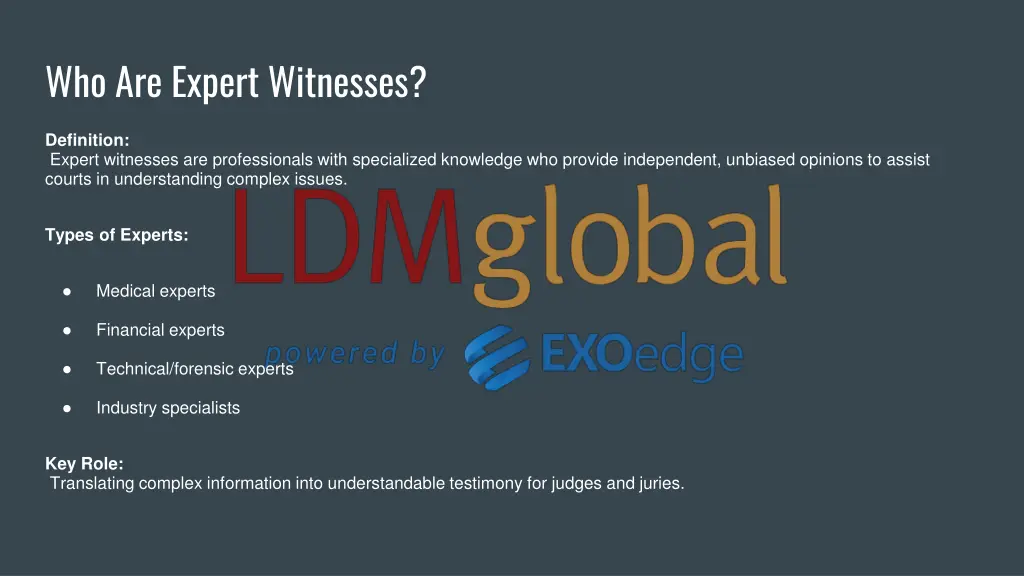who are expert witnesses