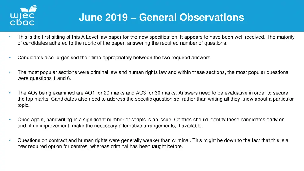 june 2019 general observations