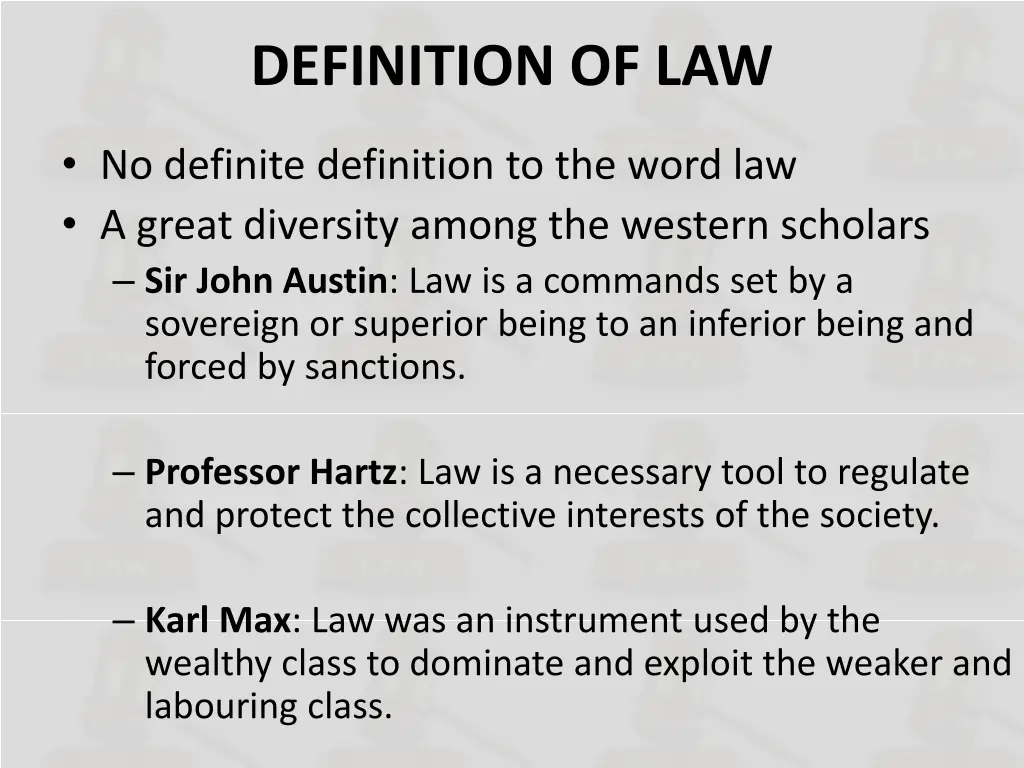 definition of law