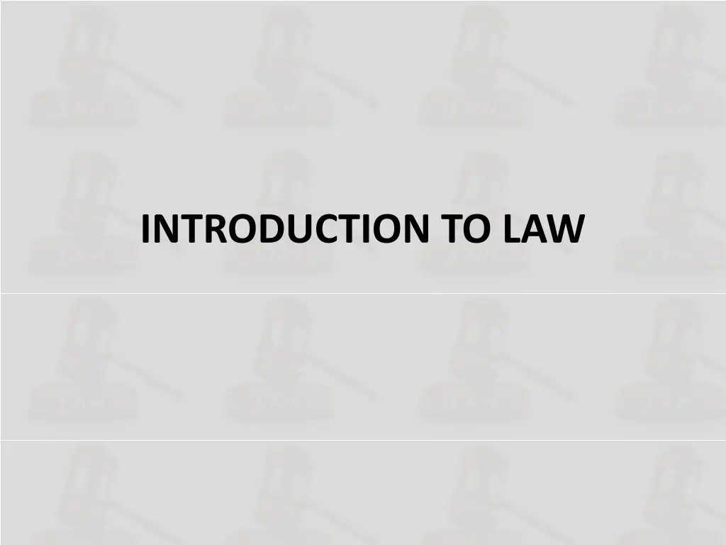 introduction to law