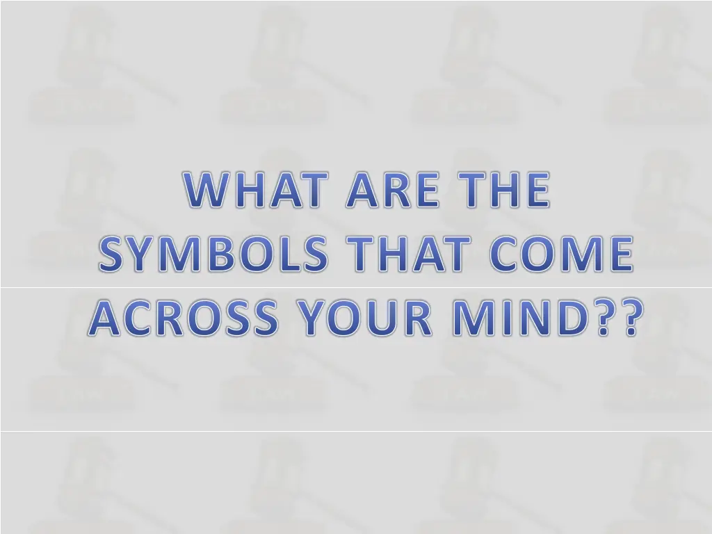 what are the symbols that come across your mind