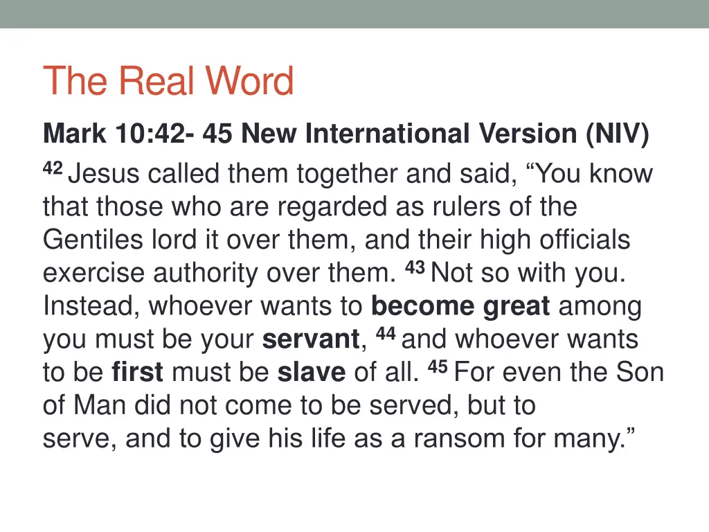 the real word mark 10 42 45 new international
