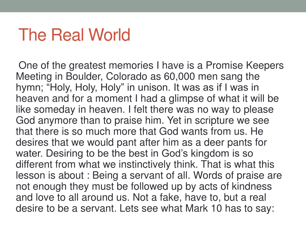 the real world