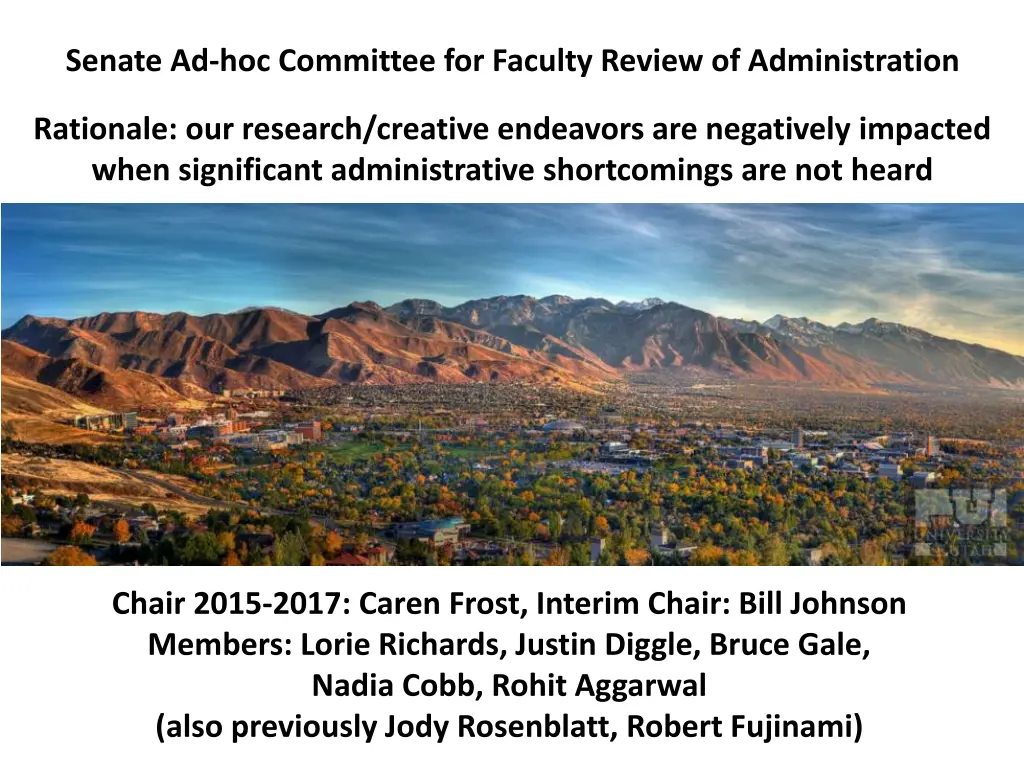senate ad hoc committee for faculty review