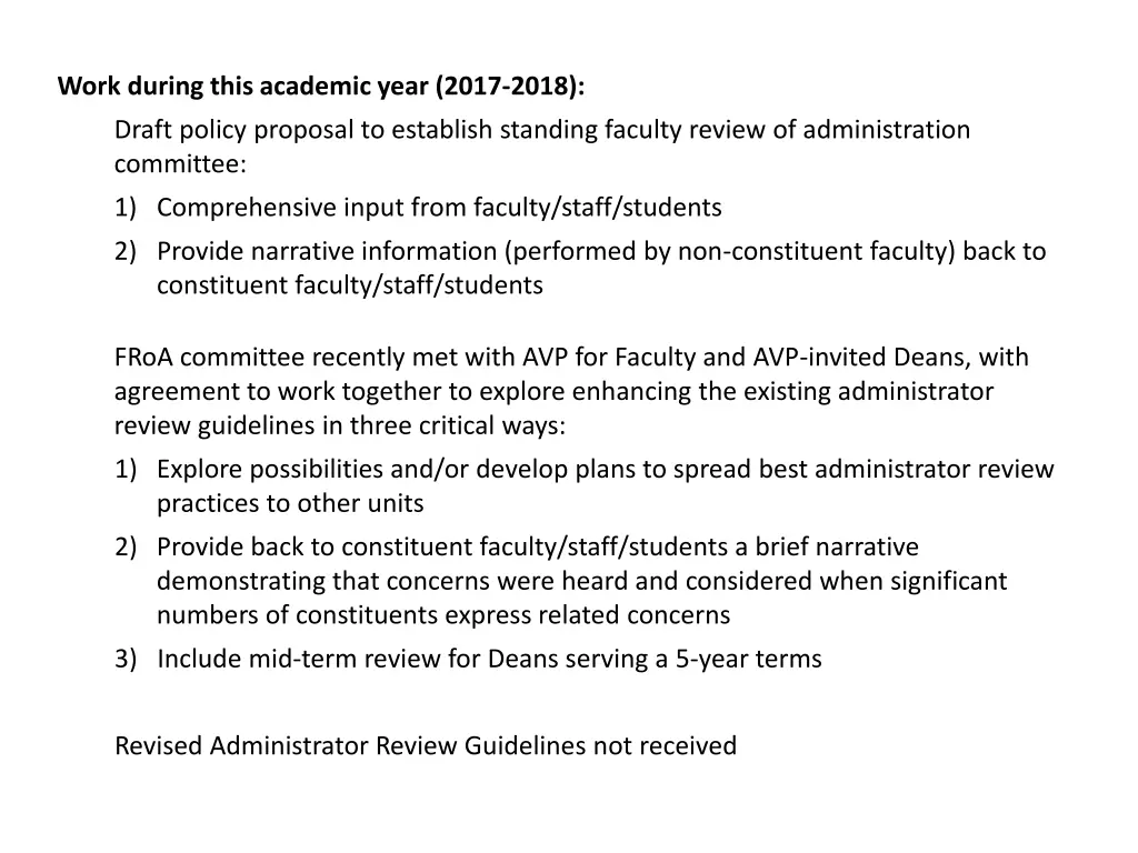 work during this academic year 2017 2018