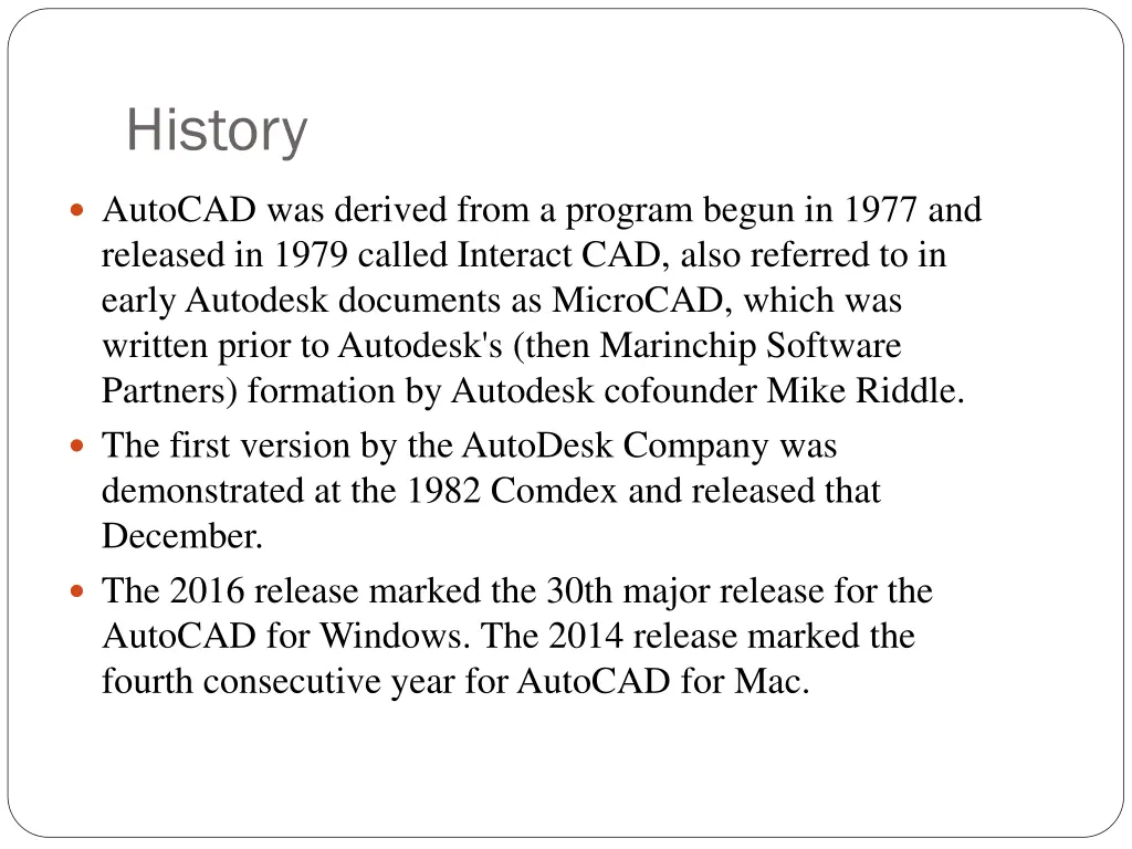 history