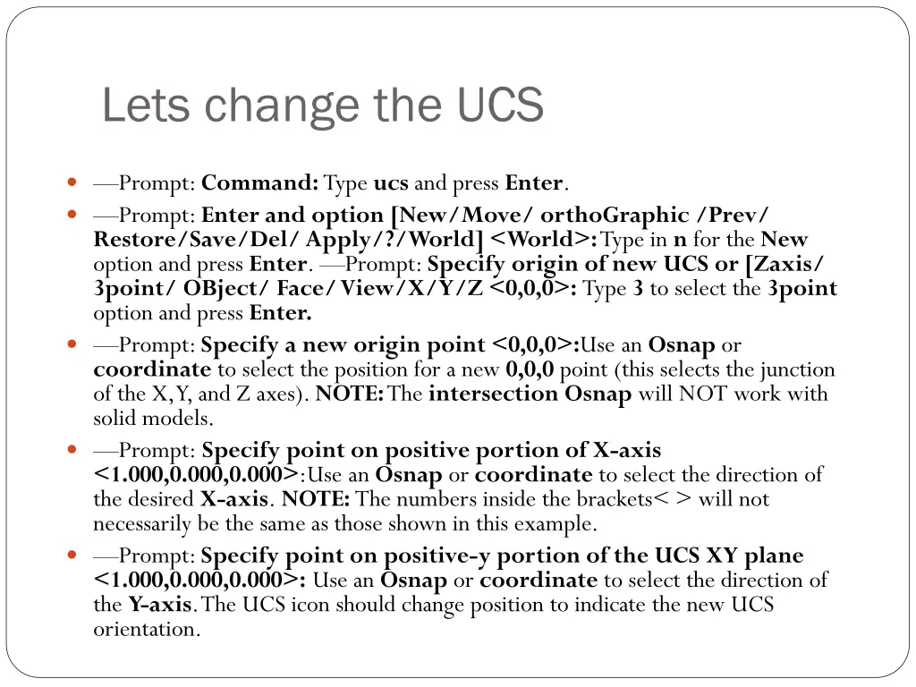 lets change the ucs