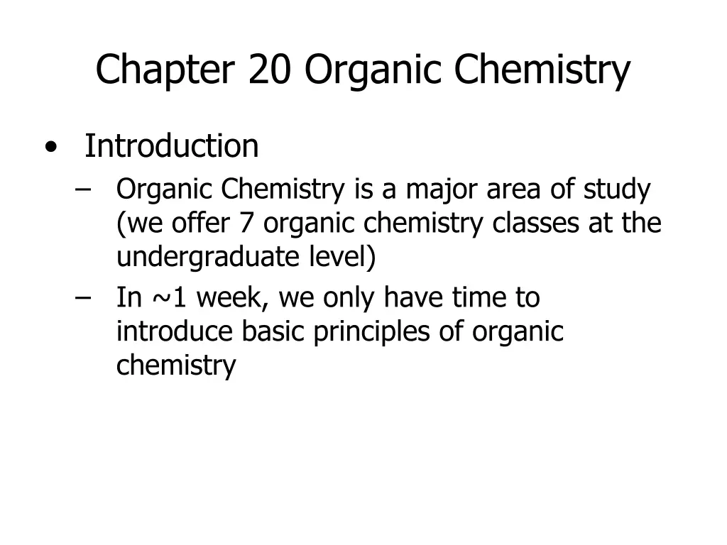 chapter 20 organic chemistry