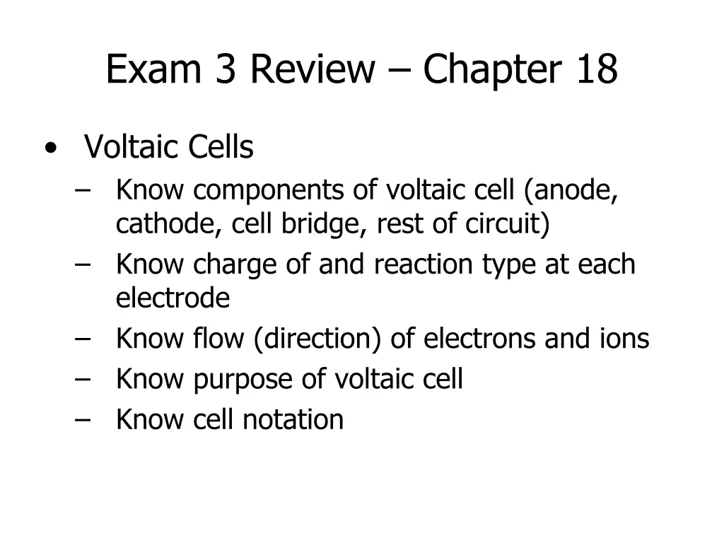 exam 3 review chapter 18 1