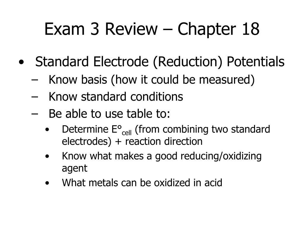 exam 3 review chapter 18 2