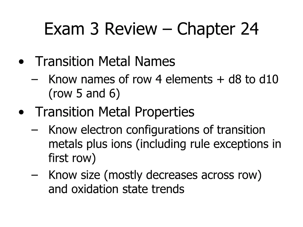 exam 3 review chapter 24