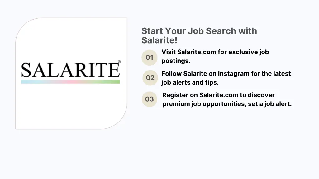 start your job search with salarite visit