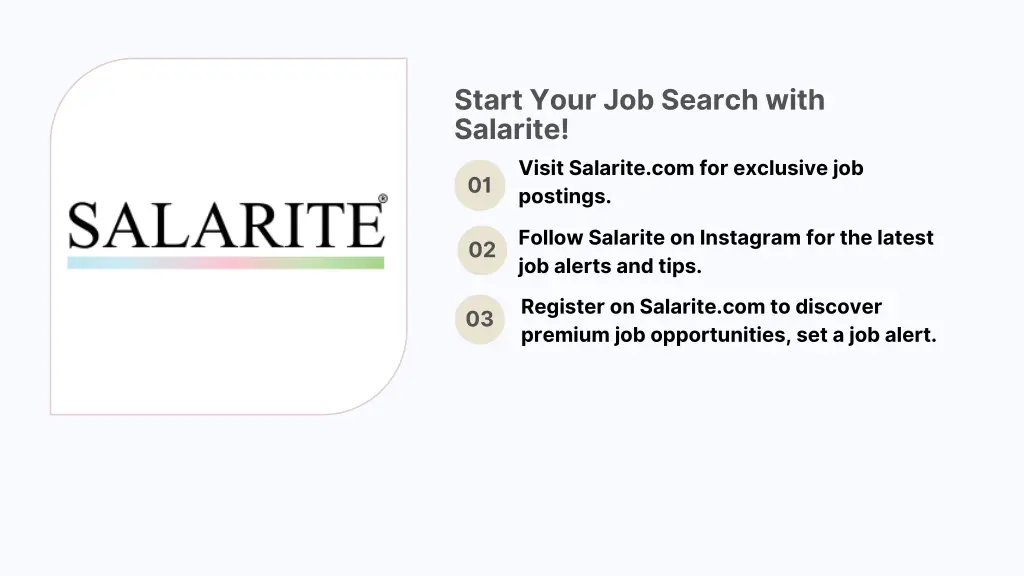 start your job search with salarite visit