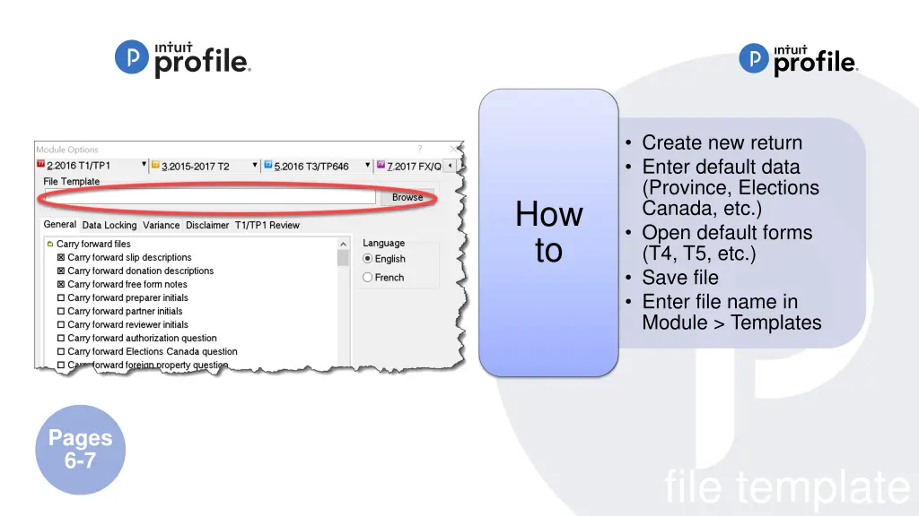 create new return enter default data province