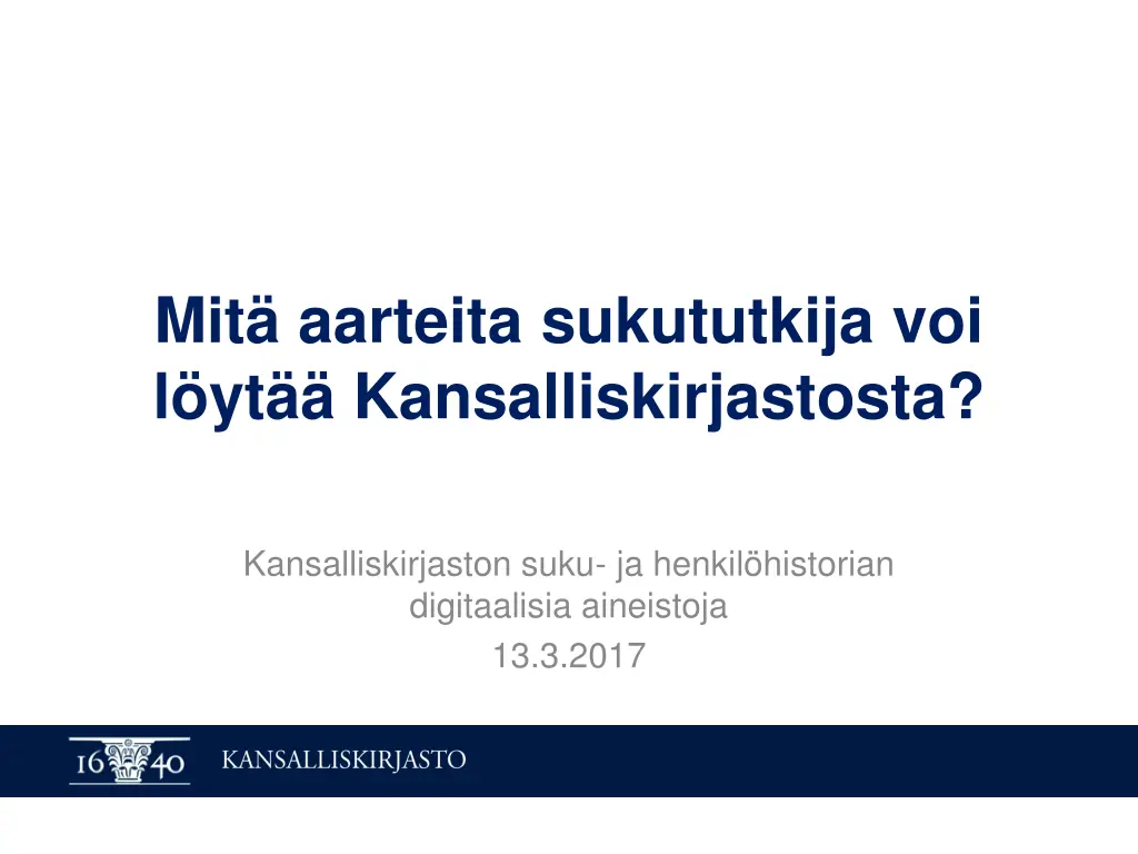 mit aarteita sukututkija