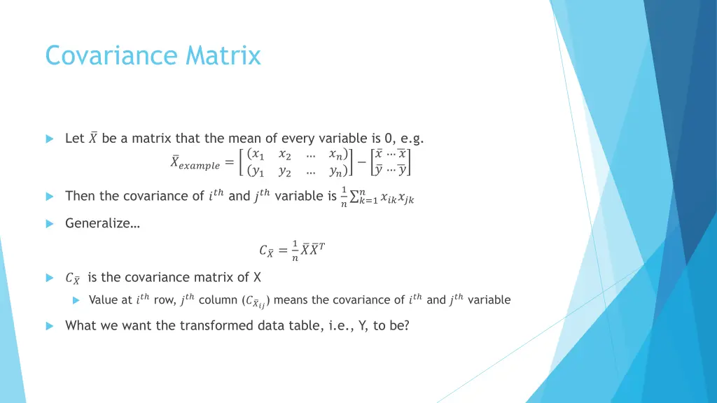 covariance matrix