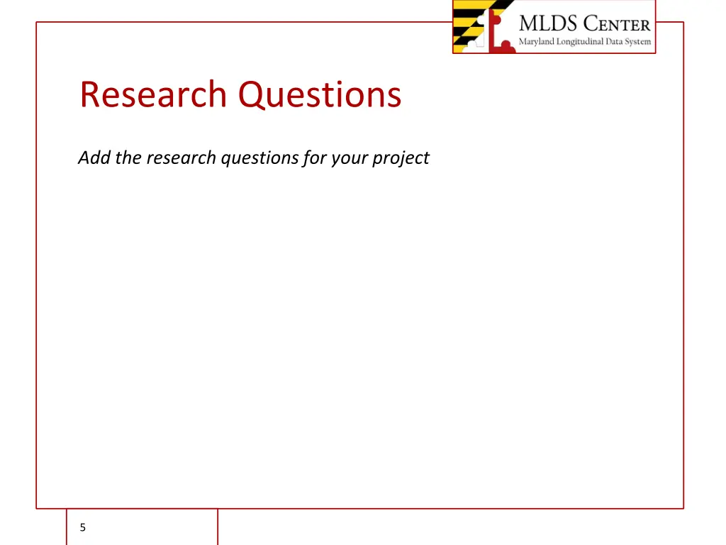research questions