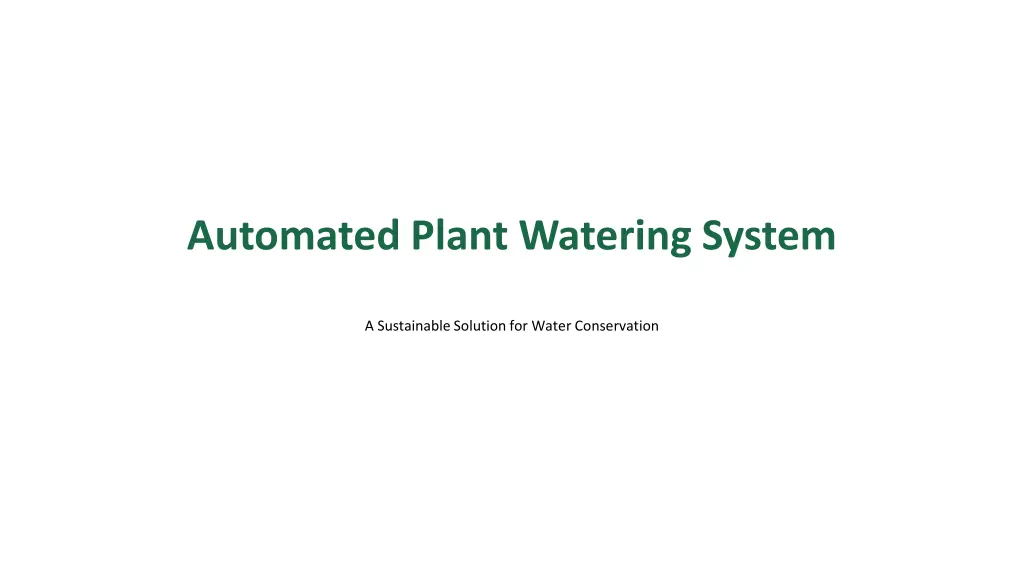 automated plant watering system