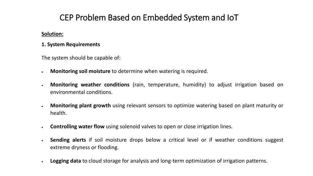 cep problem based on embedded system 1