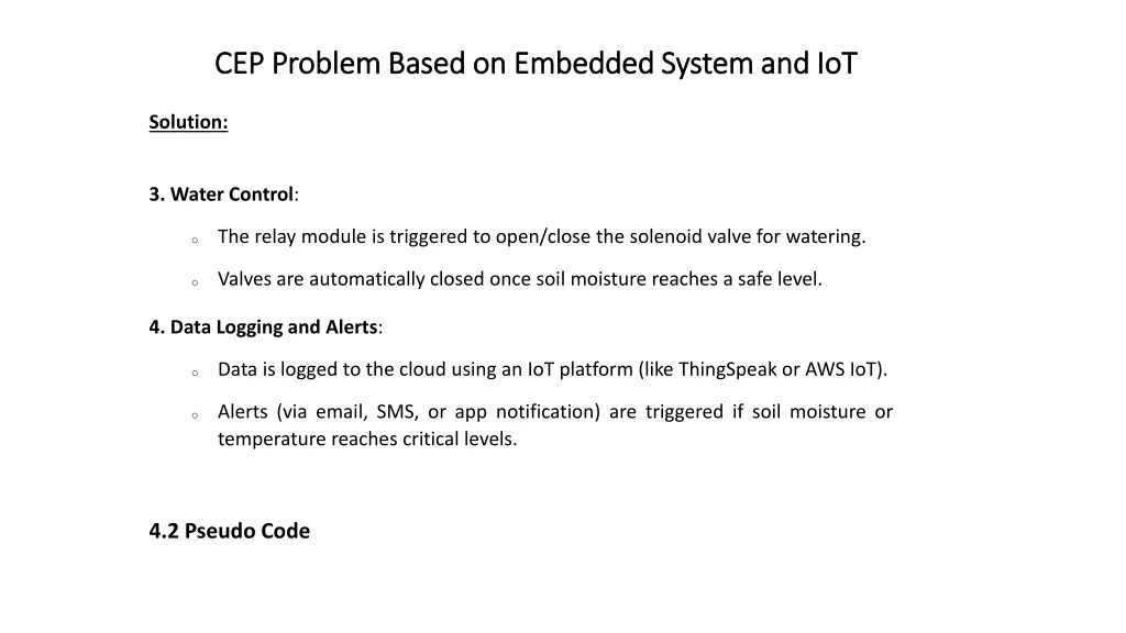 cep problem based on embedded system 10