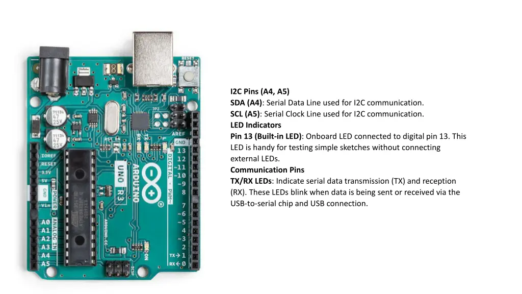 i2c pins a4 a5 sda a4 serial data line used