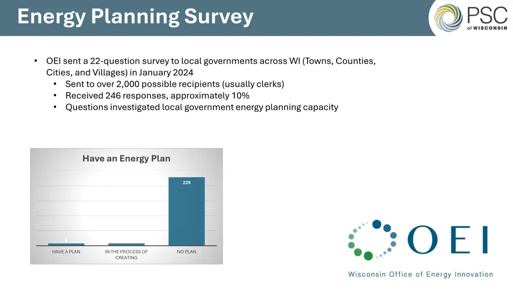 energy planning survey