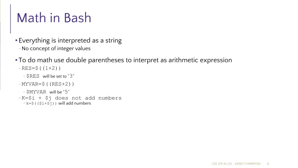 math in bash