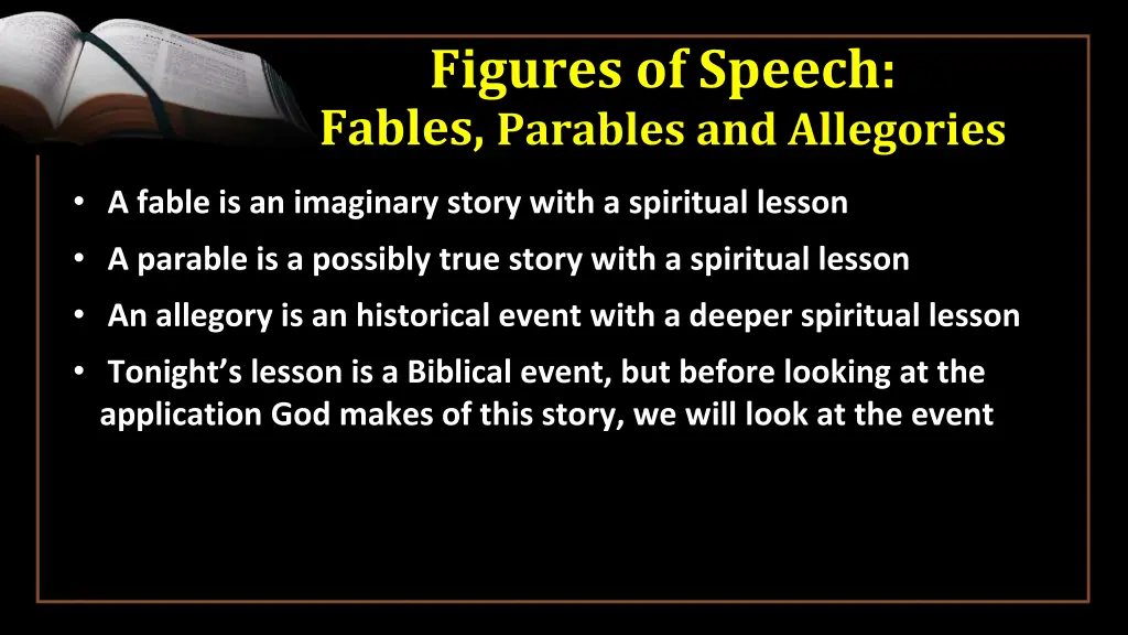 figures of speech fables parables and allegories