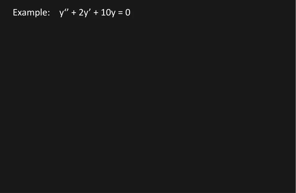 example y 2y 10y 0 1