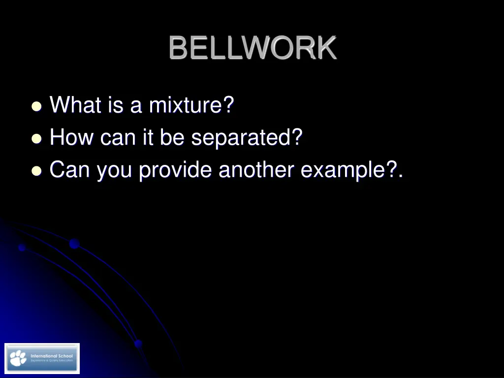 bellwork