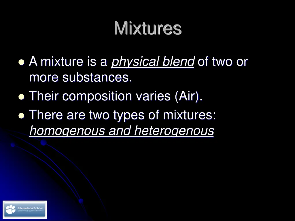 mixtures 1