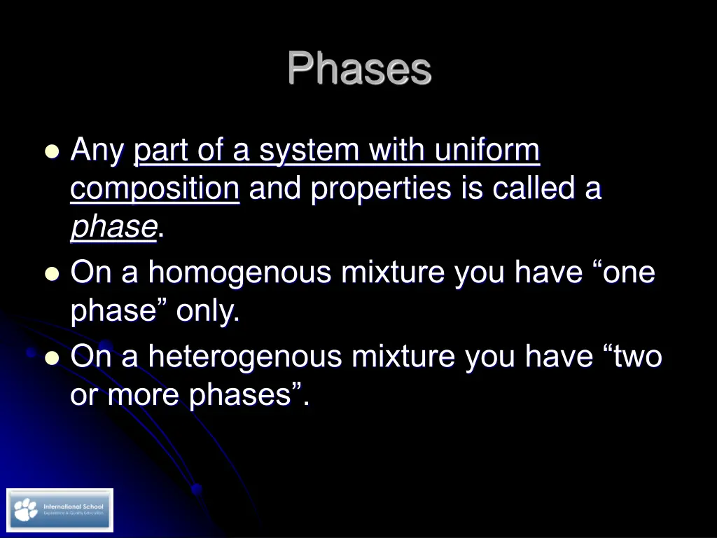 phases