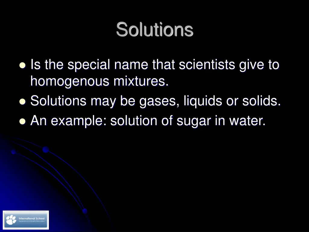 solutions