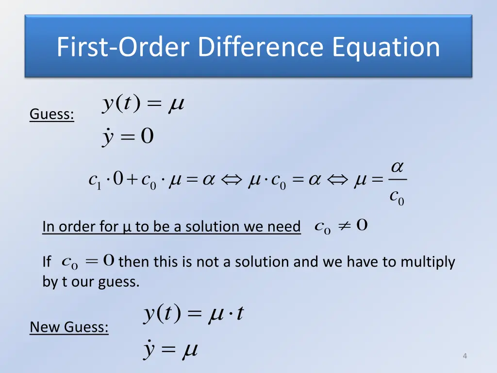 first order difference equation 1