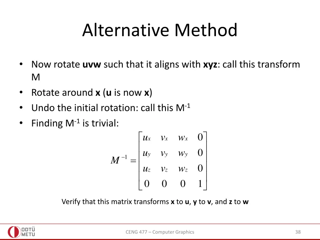 alternative method 1