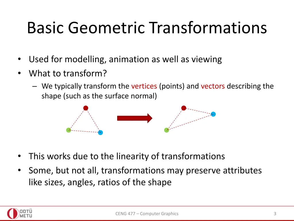 basic geometric transformations