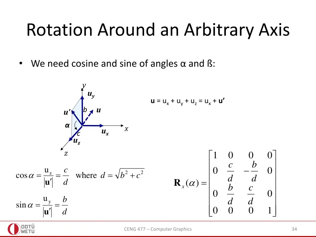 rotation around an arbitrary axis 5