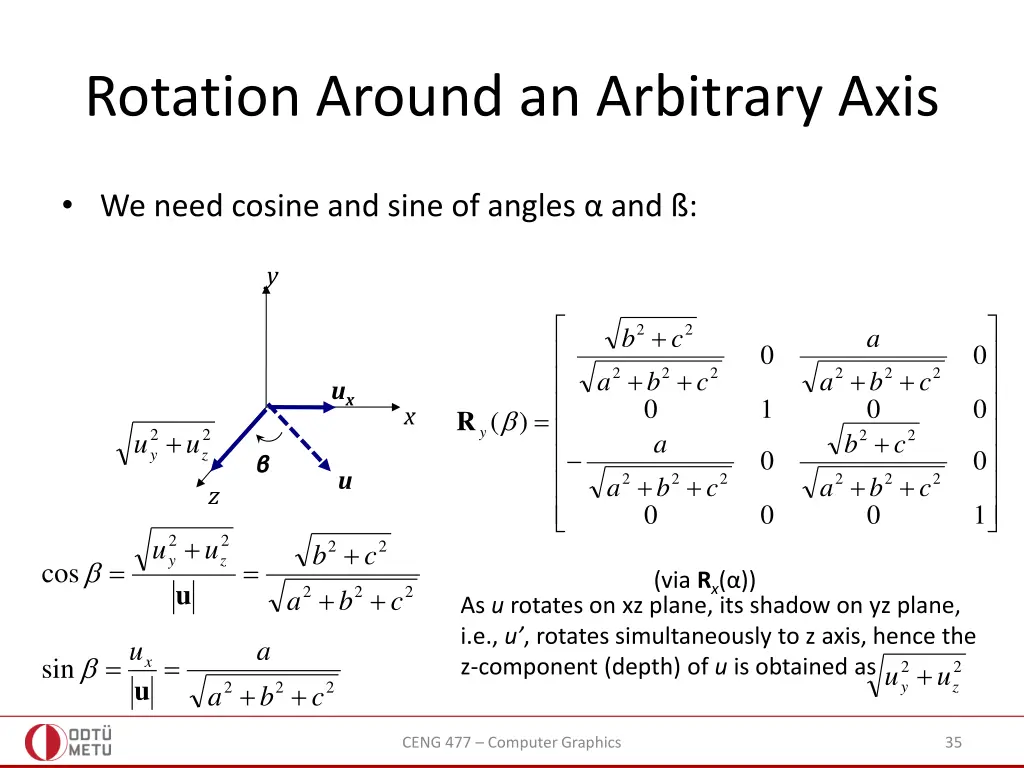 rotation around an arbitrary axis 6