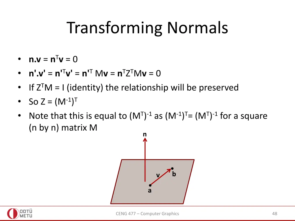 transforming normals 4