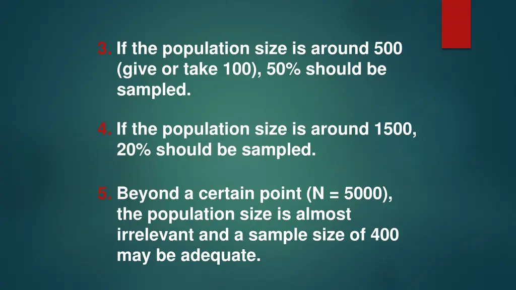 3 if the population size is around 500 give