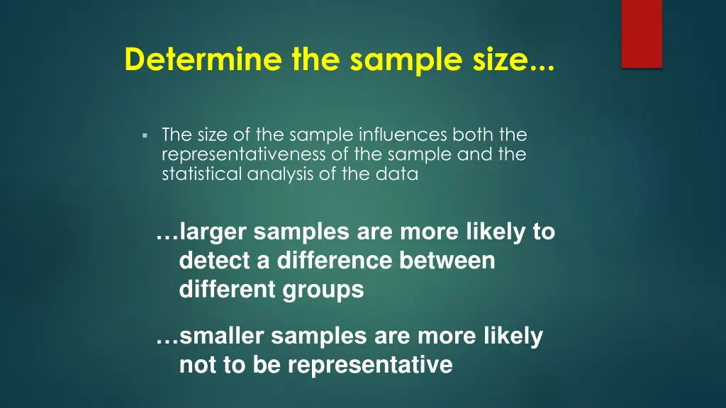 determine the sample size